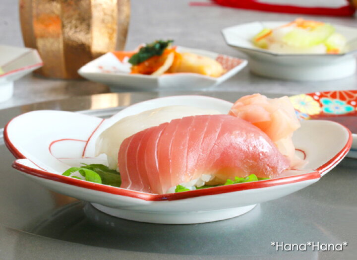楽天市場】【クーポン配布中】梅結び 銘々皿 (赤線) 15cm 有田焼 田清 