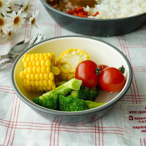 【クーポン配布中】matratt(モースレ) 浅ボウル 15cm チャコール (お取り寄せ品) ABS樹脂 // 日本製 アウトドア食器 ホーロー風 電子レンジOK 食洗機OK 140℃ 耐熱 サラダ フルーツ 浅い 鉢 中鉢