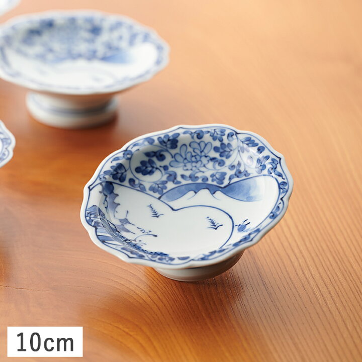 楽天市場】【クーポン配布中】間取山水百景 桔梗高台皿 10cm 有田焼 