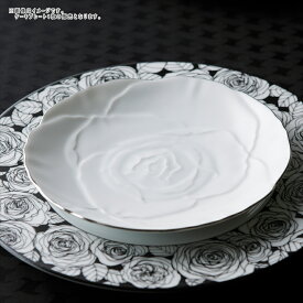 【クーポン配布中】ローゼ 薔薇 ケーキプレート 19cm ホワイト プラチナライン// 美濃焼 食器 皿 お皿 中皿 取皿 受皿 パン皿 ケーキ皿 菓子皿 花柄 バラ かわいい エレガント おしゃれ 買いまわり