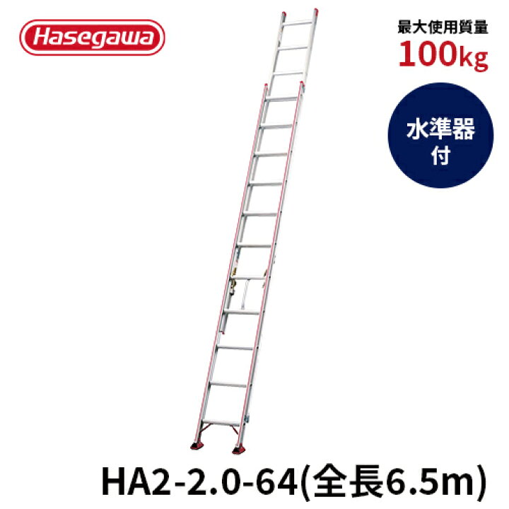 最大75%OFFクーポン 機能性を高めた高級タイプ 二連はしご HA22.0-44 同梱 代引き不可