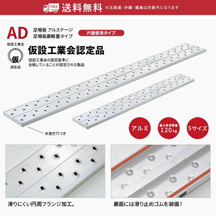 楽天市場】【AD-315】長谷川工業 ハセガワ hasegawa 足場板 アル 