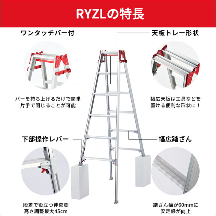 楽天市場】【RYZL-12】長谷川工業 ハセガワ hasegawa はしご兼用伸縮 