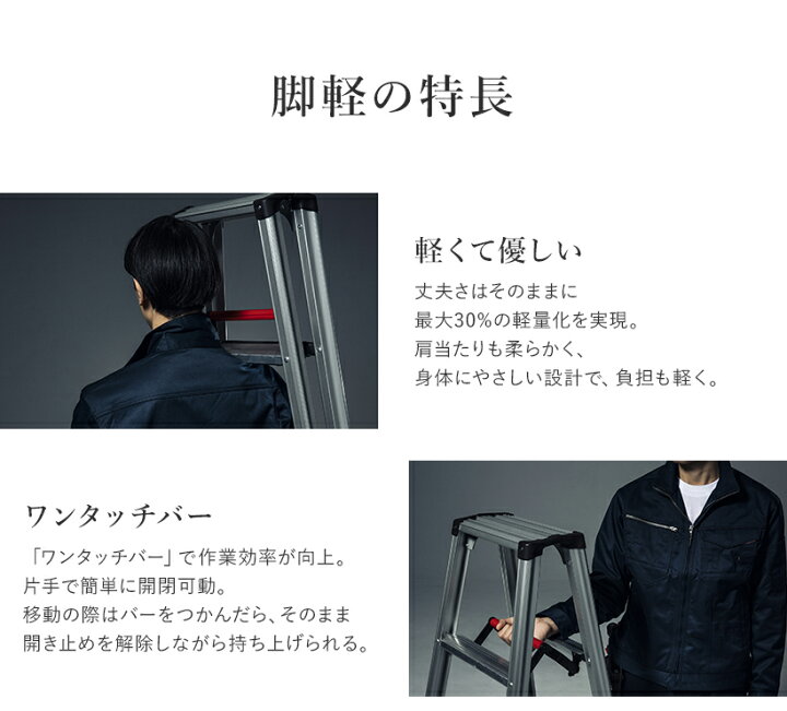 楽天市場】【RZ-21c】長谷川工業 ハセガワ hasegawa 専用脚立 脚軽 