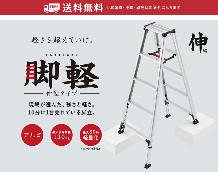 楽天市場】【RZS-15a】長谷川工業 ハセガワ hasegawa 伸縮脚立 脚軽  