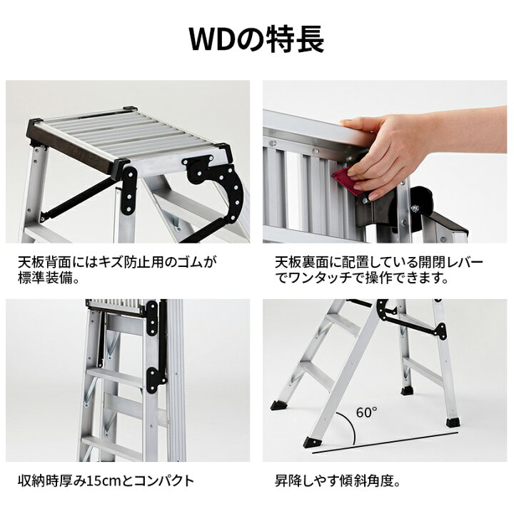 楽天市場】【WD-75b】長谷川工業 ハセガワ hasegawa 折りたたみ作業台 