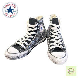 【中古】 CONVERSE コンバース ハイカットスニーカー 靴 スタッズ グリッター オールシーズン ユニセックス ブラック 黒 M9160C