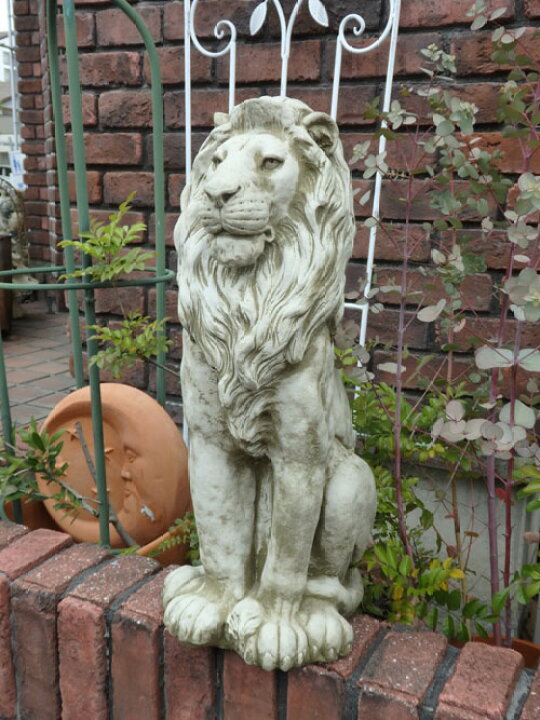 楽天市場】ガーデニング ガーデン 雑貨『English Sitting Regal Lion 