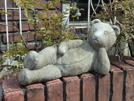 ガーデニング ガーデン グッズ ストーン製『English Large Lazy Bear』