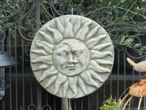 ガーデニング ガーデン プレート イングリッシュ 雑貨 ストーン製『English Sun&Moon Plate』