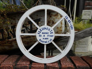 ガーデニング雑貨 ガーデン 車輪『アンティーク風♪カラフルホイール・ホワイト』