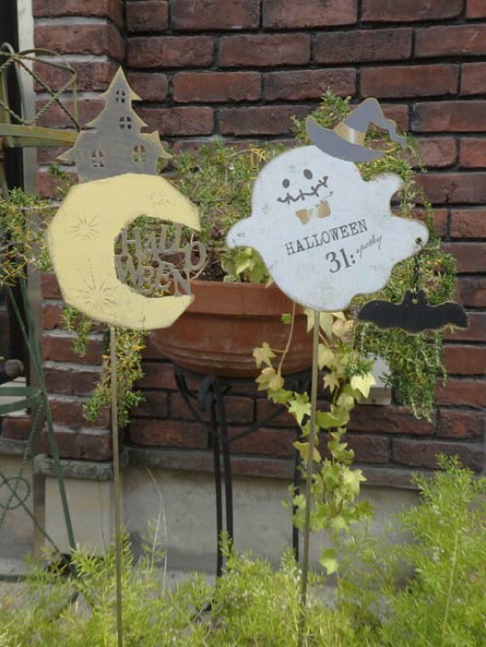 楽天市場 ハロウィン かぼちゃ パンプキン オーナメント 花遊び ハロウィン ゴースト マンションピック 花遊び