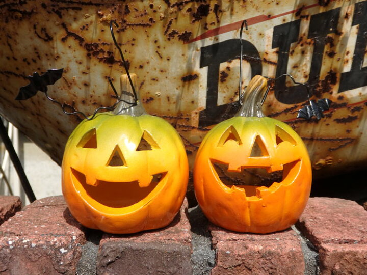 楽天市場 ハロウィン かぼちゃ パンプキン オーナメントッ Happy パンプキンランタン6 花遊び