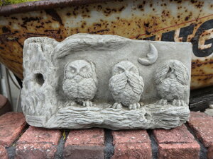 �K�[�f�j���O �K�[�f�� �v���[�g �C���O���b�V�� �G�݁wEnglish See-Say-Hear no evil Owl�x