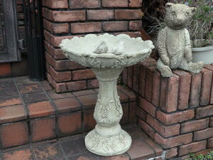 K[fjO K[f G݁wEnglish RoseLeaf Birdbathx