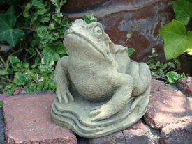 ガーデニング ガーデン かえる フロッグ アニマル 英国 ストーン製 『English Frog・B』