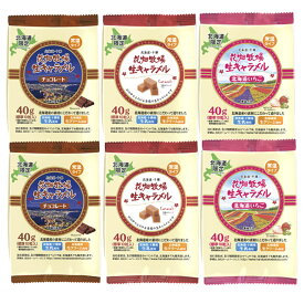 花畑牧場　＜常温＞生キャラメル小袋 3種6個（プレーン＆いちご＆チョコ）セット　【冷蔵配送】