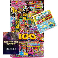 [送料無料]花火 人気 手持ち花火＋噴出花火 5人～6人用【約20分程度】音が小さめ