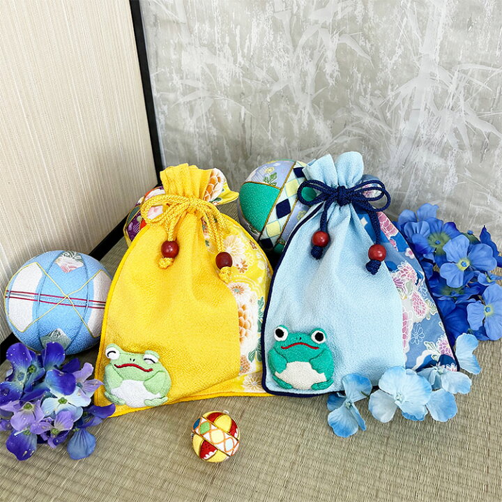 楽天市場】巾着バッグ 巾着袋 [かえる 巾着 6色 カエルシリーズ] 蛙  