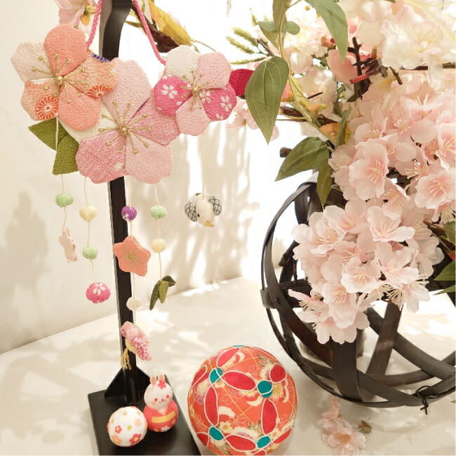 楽天市場】つるし飾り 置物 季節 春 [桜 壁飾り 変わり下げ飾り 