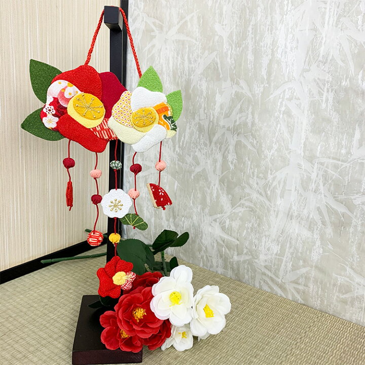 楽天市場】つるし飾り 置物 季節 冬 [椿 吊るし飾り 変わり下げ飾り 