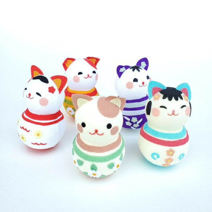 楽天市場】おきあがりこぼし こけし [こけし猫 大きな起き上がり小法師 