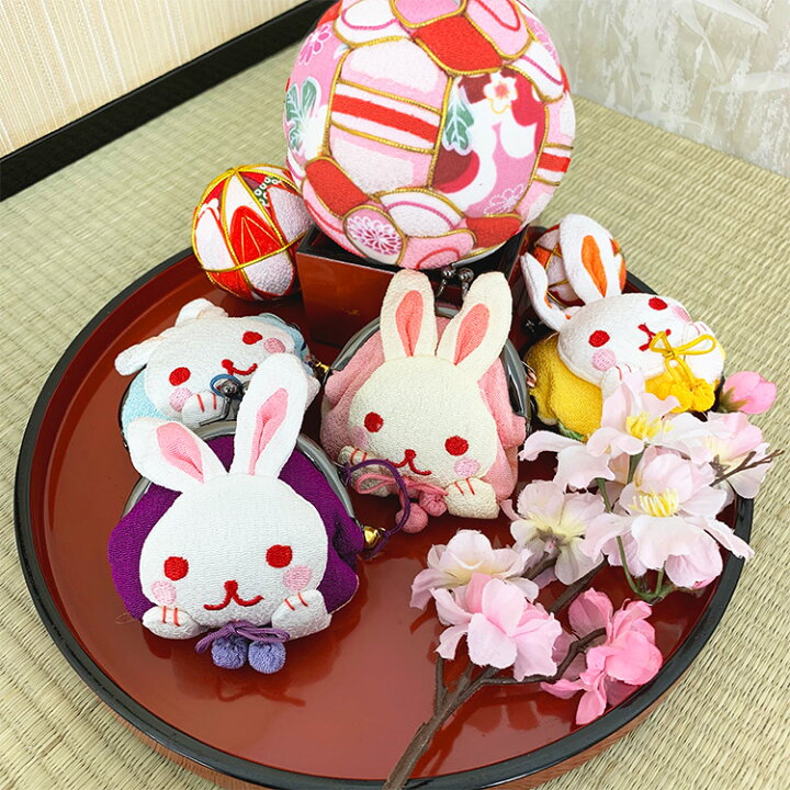 楽天市場】がま口財布 小銭入れ かわいい うさぎ がまぐち [ボンボン 