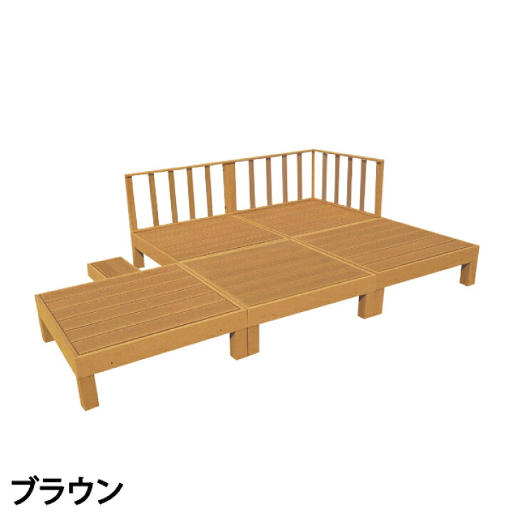 楽天市場 ウッドデッキ 人工木ウッドデッキ 9点セット 1 25坪 送料無料 全2色 人工木材 樹脂 縁台 ウッドデッキ用 ウッドパネルデッキセット ウッドデッキタイル ウッドパネル グッドライフ ウッド