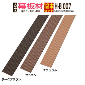 【月間優良ショップ受賞店】【ウッドデッキ】【143×9×2000mm】【幕板材　笠木材 H-B007 12本セット】【人工木】【送料無料】【全2色】人工木材 人工木ウッドデッキ 部材 ウッドデッキ部材 部品 樹脂ウッドデッキ ウッドパネル