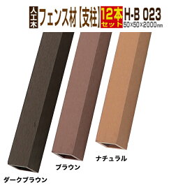 【月間優良ショップ受賞店】ウッドデッキ【人工木】【送料無料】【全2色】人工木材 人工木ウッドデッキ 部材 ウッドデッキ部材 部品 樹脂ウッドデッキ ウッドパネル【50×50×2000mm】【フェンス材　支柱 H-B023 12本セット】