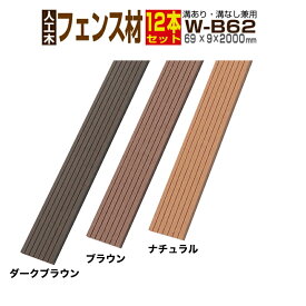 【月間優良ショップ受賞店】ウッドデッキ【人工木】【送料無料】【全2色】人工木材 木目調 部材 ウッドデッキ部材 部品 樹脂ウッドデッキ ウッドパネル 【69×9×2000mm】【木目調フェンス材　ルーバー材 W-B62 12本セット】
