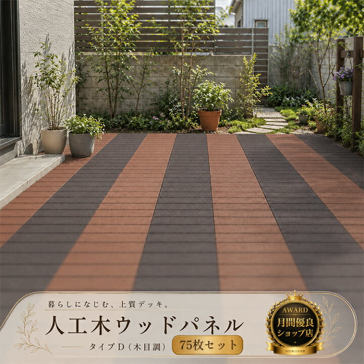 楽天市場】【月間優良ショップ受賞店】木目調 ウッドパネル 75枚セット 