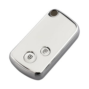 ホンダ キーケース オデッセイ アコード キーカバー エリシオン インサイト ステップワゴン フィット スマートキーケース 耐衝撃 オシャレ 手触りいい 高級 TPU製 (オフホワイト)