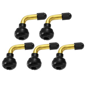 オートタイヤバルブ バルブステム PVR70 曲がった90度 スナップイン ラバーベース オートバイバイク スクーター ATV用 5個入り