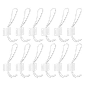 �E�H�[���t�b�N 12�Z�b�g - ���^�����̓�d�v�����O�����p���B���e�[�W�N���[�Y�t�b�N �^�I�� �R�[�g �o�b�N�p�b�N �X�J�[�t �X�q�Ȃǂ��|���邽�߂̕Ǌ|���t�b�N�i�z���C�g�j