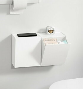 壁掛け 収納ボックス 玄関 小物入れ ゴミ箱 小さい 蓋付き 壁面収納 フラップ式 玄関 キッチン 小物入れ ホワイト グレー おしゃれ シンプル