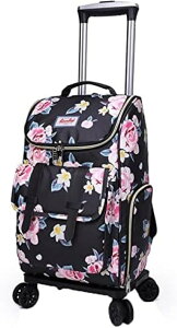 リュックキャリー 3way キャスターバッグ 20L キャリーバッグ 小型 2~3泊対応 4輪 綺麗 花柄 撥水加工 トロリーバッグ メンズ レディース 旅行 合宿 スーツケース 帰省 旅行バッグ 出