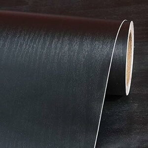 木目シート 壁紙シール 木目調 リメイクシート 黒 つや消し 木目シール 厚手 防水 耐熱 防汚 防油 おしゃれ インテリアシート 剥がせる のり付き ウォールステッカー リフォームシート カッ