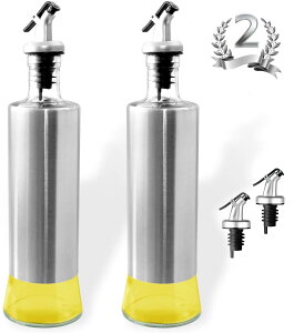 漏れ防止 オイルボトル 500ml ガラス オイルポット 醤油さし オイラー オイル コンテナ 食品安全検測済 調味料容器 耐熱ガラスオイラー 液だれしない 醤油ボトル ビネガーボトル キッチン用