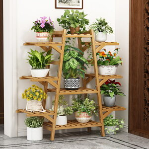 ベランダの植木鉢床式の植木鉢の棚居間のベランダの小さい坪型の多層の寮の植木鉢の室内の置物の棚を並べます