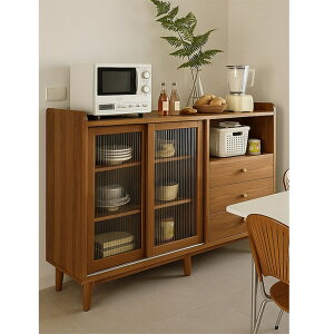 家食事サイドボード小さい戸型実木色の戸棚収納棚キッチンロッカーお茶の水の戸棚酒の戸棚応接間サイドボード