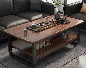 ローテーブル事務室用応接用ティーテーブルシンプルモダンな小型タイプリビング家庭用簡易二段ソファテーブル