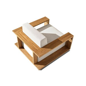 ペンションのテラス無垢材のソファヴィラの庭のガーデンのレジャー家具ホテルの防水チーク材の北欧の屋外ソファです