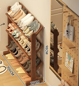 実の木の靴の棚家庭用の室内の美しい多層を占めません小さい狭い靴の戸口戸棚