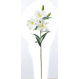 【造花】アスカ/カサブランカ×3　つぼみ×2　ホワイト/A-32802-001【01】【取寄】 造花（アーティフィシャルフラワー） 造花 花材「か行」 カサブランカ