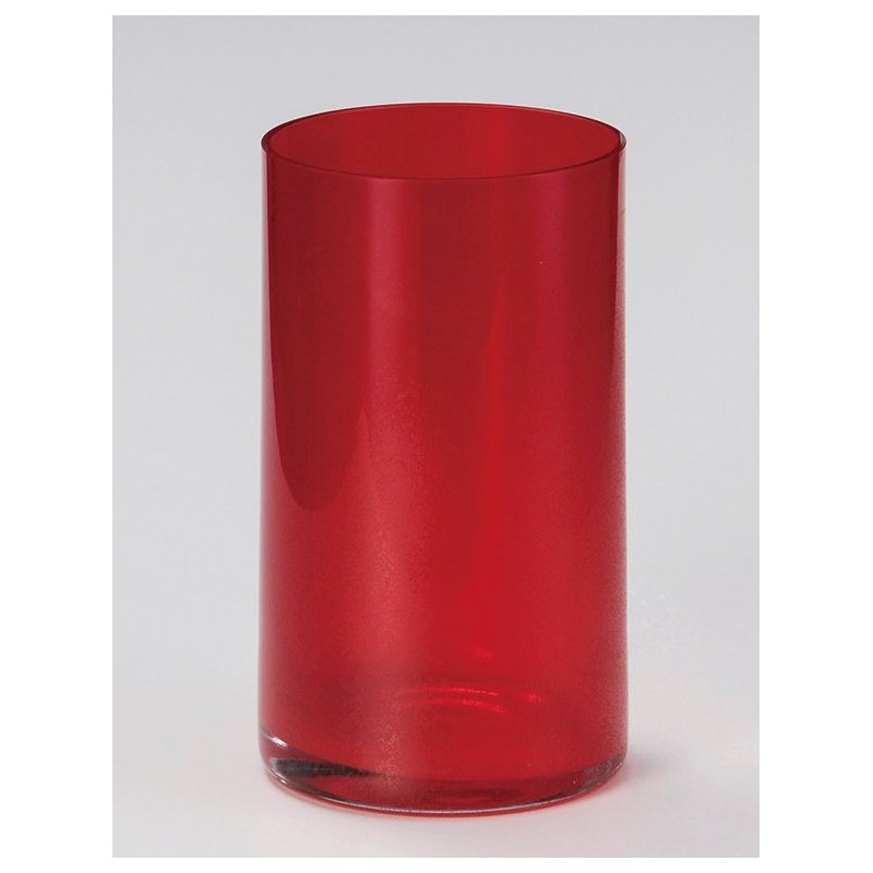 花器 花瓶 ガラス おしゃれ 最高品質の インテリア 一輪挿し LEO ガラス花器 フラワーベース F-2371 取寄 レッド リース 76％以上節約 01