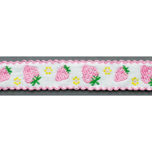 NBK日本紐釦貿易/チロルテープ (イチゴ)5m/KR5956-51【10】 リボン デザインリボン ナチュラルデザインリボン