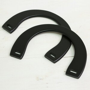 NBK日本紐釦貿易/木製持ち手 2本 黒/KT336【10】 手芸用品 持ち手・金具 持ち手 手作り 材料