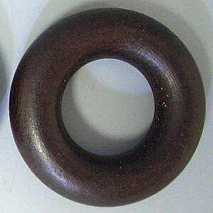 イナズマ/木工リング 10個 こげ茶/KR45【10】 手芸用品 持ち手・金具 バッグ用金具 手作り 材料