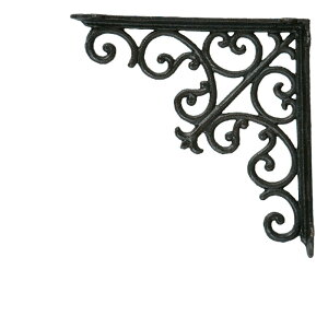 ダルトン/ブラケット アンティークブラック/S355-85-23ABK【08】 ガーデニング・園芸用品 ガーデニング雑貨・オーナメント アイアン・ブリキ雑貨